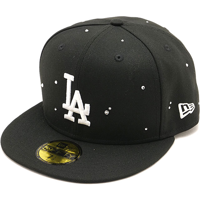 乐天商城 - ニューエラ キャップ NEW ERA CAP ロサンゼルス・ドジャース ラインストーン [14745168 SS26] 59FIFTY LOSDOD NIGHT OUT メンズ・レディース ユニセックス 帽子 MLB ブラック 正規取扱店