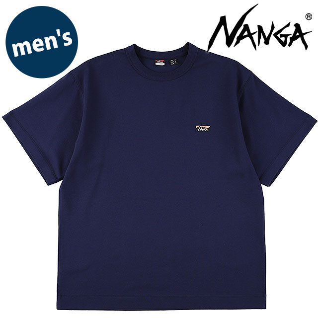 Rakuten - 【最大100%ポイントバック】ナンガ NANGA メンズ エコハイブリッド ボックスロゴ エンブロイダリーTシャツ [NW2411-1G804 SS26] ECO HYBRID BOX LOGO EMBROIDERY TEE トップス 半袖 アウトドア ネイビー D.NVY 【メール便可】 正規取扱店