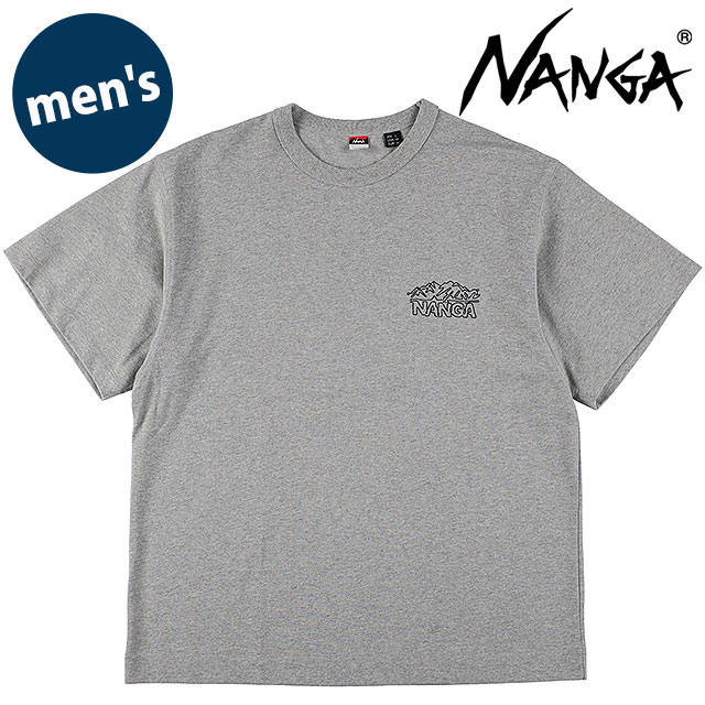 乐天商城 - ナンガ NANGA メンズ エコハイブリッド ラインドローイングTシャツ [N2610-1M038Z SS26] ECO HYBRID LINE DRAWING TEE トップス 半袖 アウトドア グレー L.GRY 【メール便可】 正規取扱店