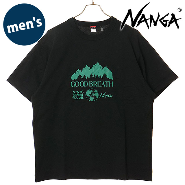 Rakuten - 【最大100%ポイントバック】ナンガ NANGA メンズ エコハイブリッド グッドブレスTシャツ [N2610-1M056Z SS26] ECO HYBRID GOOD BREATH TEE トップス カットソー 長袖 アウトドア 黒 BLK 【メール便可】 正規取扱店