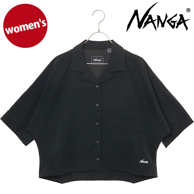 乐天商城 - 【最大100%ポイントバック】ナンガ NANGA レディース ドットエア コンフィーショートスリーブシャツ ウィメンズ [N2611-1J022B SS26] DotAir COMFY S/S SHIRT W トップス 半袖 オープンカラーシャツ アウトドア 黒 P.BLK 【メール便可】 正規取扱店