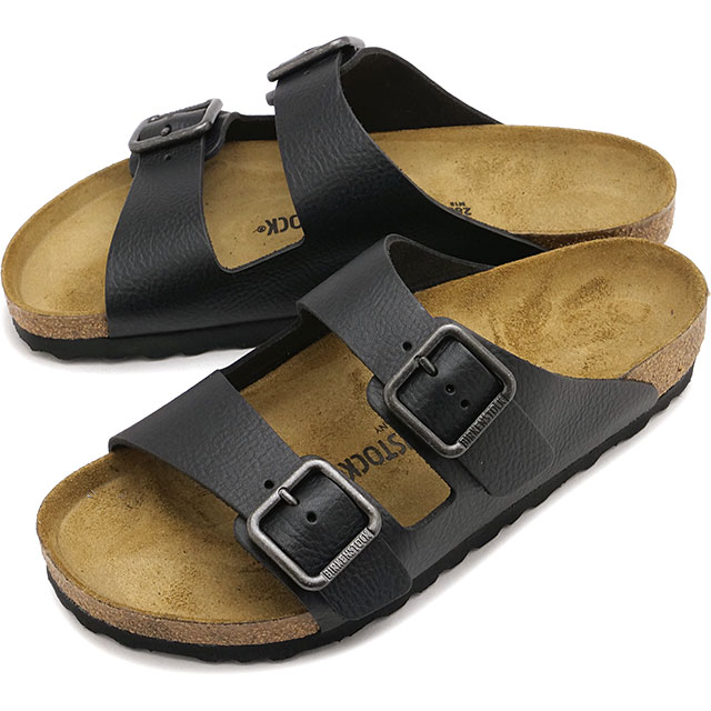 乐天商城 - ビルケンシュトック BIRKENSTOCK サンダル メンズ アリゾナ ワイヤーバックル [1030675 SS26] ARIZONA WIRE BUCKLE 靴 ドイツ製 コンフォートサンダル 黒 VINTAGE-WOOD-BLACK | NATURAL-LEATHER 正規取扱店