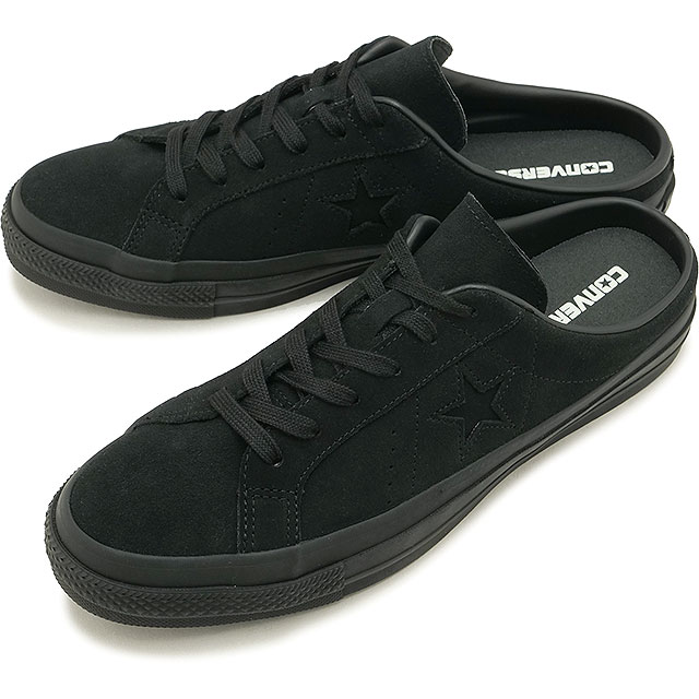Rakuten - 【最大100%ポイントバック】コンバース CONVERSE スニーカー ワンスター スエード ミュール [33702981 SS26Q2] ONE STAR SUEDE MULE メンズ・レディース ユニセックス 靴 シューズ スリッポン 黒 BLACKMONOCHROME 正規取扱店
