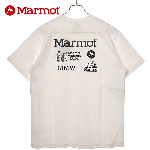 樂天商城 - 【最大100%ポイントバック】マーモット Marmot メンズ アーカイブヒストリーTシャツ [MTSS26MST077 SS26] Archive History T-Shirts トップス 半袖 吸水速乾 UVカット 白 WHITE 【メール便可】 正規取扱店