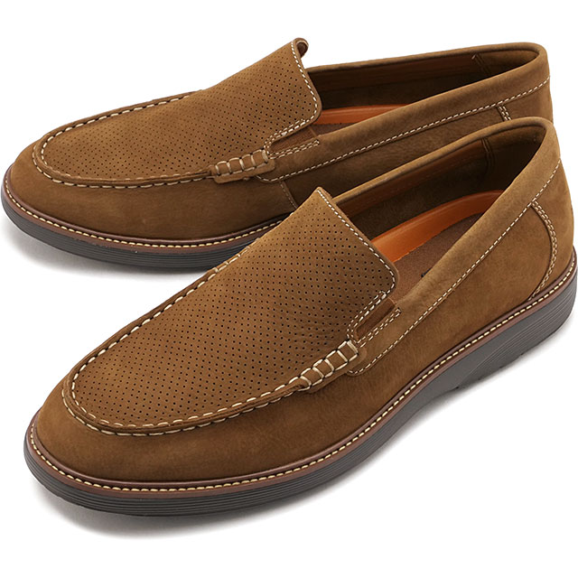 樂天商城 - ロックポート ROCKPORT レザーシューズ メンズ クレイヴン [RMF-B26S12W SS26] CRAVEN 革靴 スリッポン 軽量 ワイドワイズ ブラウン COGNAC 正規取扱店