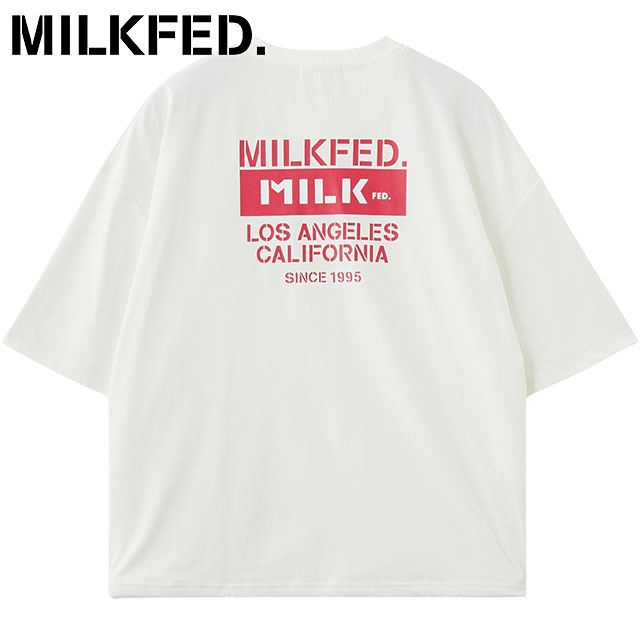 樂天商城 - ミルクフェド MILKFED. レディース ドローストリング ビッグショートスリーブTシャツ [103262011014 SU26] MILKFED. DRAWSTRING BIG S/S TEE トップス 半袖 UVカット 白 WHITE 【メール便可】 正規取扱店