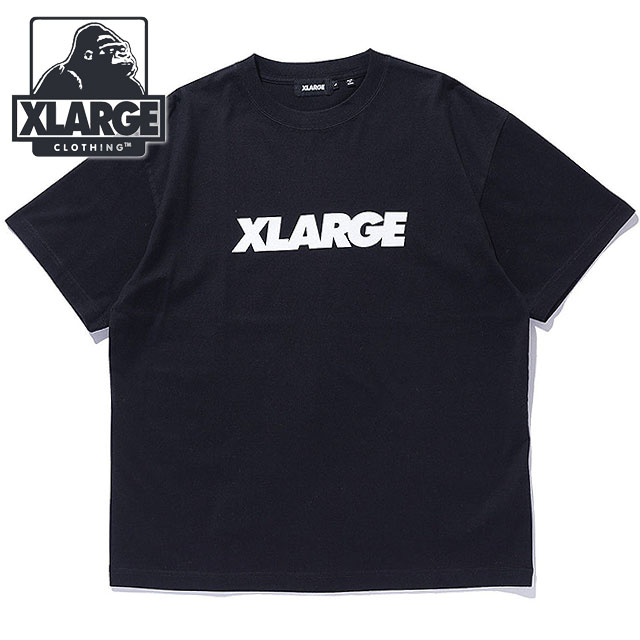 樂天商城 - 【最大100%ポイントバック】エクストララージ XLARGE メンズ スタンダードロゴ ショートスリーブTシャツ [101262011037 SU26] STANDARD LOGO S/S TEE トップス 半袖 クルーネック 黒 BLACK 【メール便可】 正規取扱店