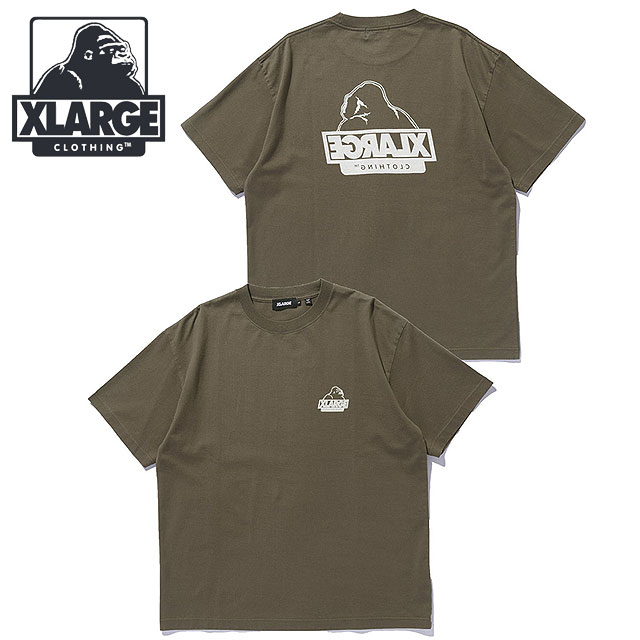 エクストララージ XLARGE メンズ バックサイドOG ショートスリーブTシャツ  BACKSIDE OG S/S TEE トップス 半袖 クルーネック ブラウン BROWN  正規取扱店