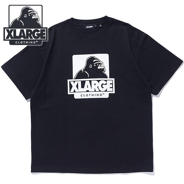 乐天商城 - エクストララージ XLARGE メンズ OGボックス ショートスリーブTシャツ [101262011038 SU26] OG BOX S/S TEE トップス 半袖 クルーネック 黒 BLACK 【メール便可】 正規取扱店