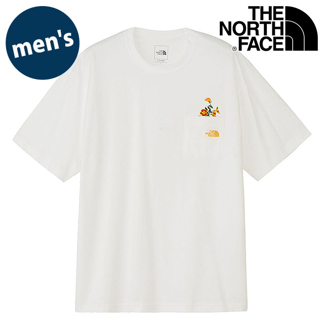 乐天商城 - 【最大100%ポイントバック】ザ・ノース・フェイス THE NORTH FACE Tシャツ メンズ ショートスリーブフラッシュドライフラワーロゴティー [NT32638-W SS26] S/S FD Flower Logo Tee ユニセックス トップス 半袖 吸水速乾 ポケットTee 白 ホワイト 【メール便可】 正規取扱店