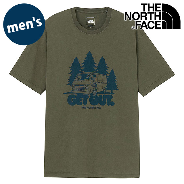 乐天商城 - 【最大100%ポイントバック】ザ・ノース・フェイス THE NORTH FACE Tシャツ メンズ ショートスリーブゲットアウトティー [NT32642-NT SS26] S/S Get Out Tee ユニセックス トップス 半袖 吸水速乾 ヴィンテージ加工 カーキグリーン ニュートープ 【メール便可】 正規取扱店