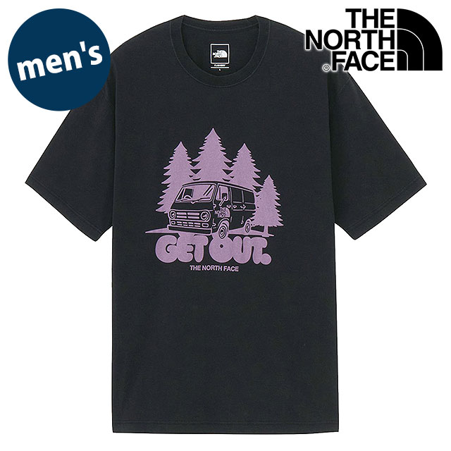 樂天商城 - 【最大100%ポイントバック】ザ・ノース・フェイス THE NORTH FACE Tシャツ メンズ ショートスリーブゲットアウトティー [NT32642-K SS26] S/S Get Out Tee ユニセックス トップス 半袖 吸水速乾 ヴィンテージ加工 黒 ブラック 【メール便可】 正規取扱店