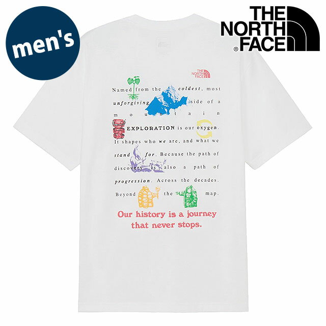 樂天商城 - 【最大100%ポイントバック】ザ・ノース・フェイス THE NORTH FACE Tシャツ メンズ ショートスリーブジャーニーヒストリーティー [NT32643-W SS26] S/S Journey History Tee ユニセックス トップス 半袖 吸水速乾 バックプリント 白 ホワイト 【メール便可】 正規取扱店
