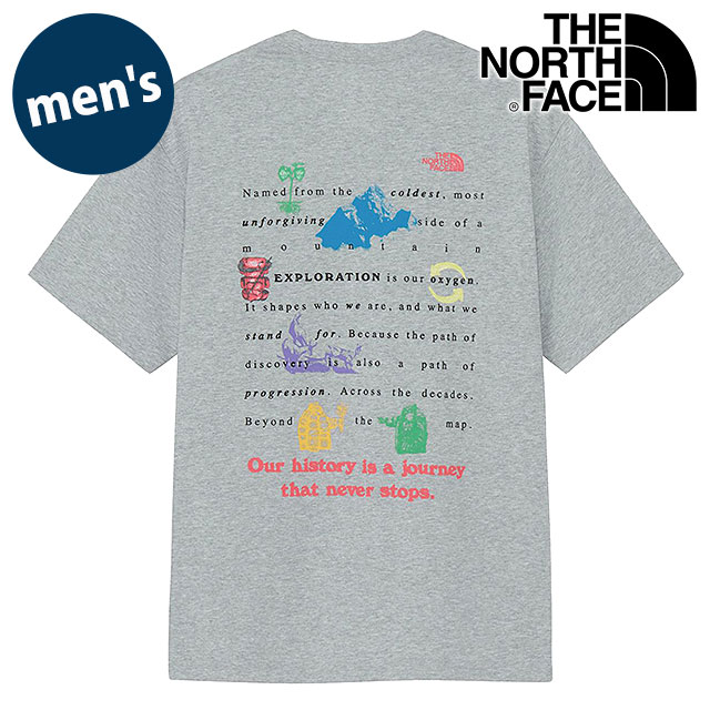 樂天商城 - ザ・ノース・フェイス THE NORTH FACE Tシャツ メンズ ショートスリーブジャーニーヒストリーティー [NT32643-Z SS26] S/S Journey History Tee ユニセックス トップス 半袖 吸水速乾 バックプリント グレイ ミックスグレー 【メール便可】 正規取扱店