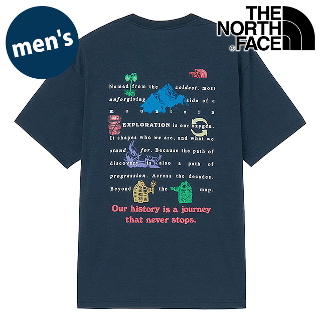 乐天商城 - ザ・ノース・フェイス THE NORTH FACE Tシャツ メンズ ショートスリーブジャーニーヒストリーティー [NT32643-UN SS26] S/S Journey History Tee ユニセックス トップス 半袖 吸水速乾 バックプリント 紺 アーバンネイビー 【メール便可】 正規取扱店