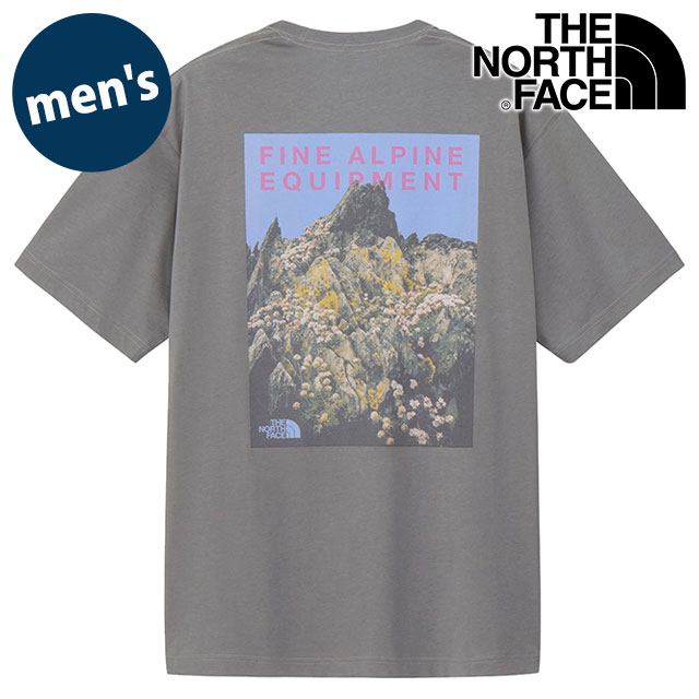 乐天商城 - ザ・ノース・フェイス THE NORTH FACE Tシャツ メンズ ショートスリーブマウンテンフラワーティー [NT32650-SP SS26] S/S Mountain Flower Tee ユニセックス トップス 半袖 吸水速乾 バックプリント グレー スモークドパール 【メール便可】 正規取扱店