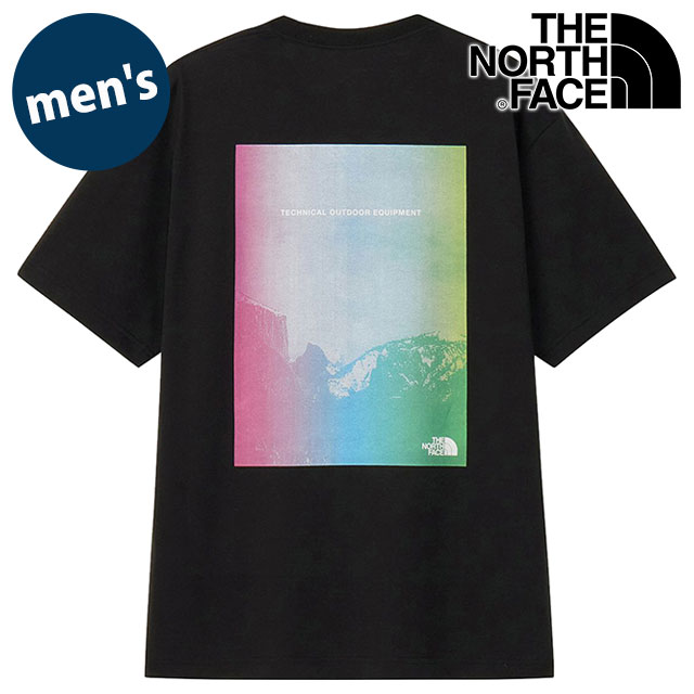 樂天商城 - 【最大100%ポイントバック】ザ・ノース・フェイス THE NORTH FACE Tシャツ メンズ ショートスリーブテクニカルアウトドアティー [NT32649-K SS26] S/S Technical Outdoor Tee ユニセックス トップス 半袖 吸水速乾 バックプリント 黒 ブラック 【メール便可】 正規取扱店