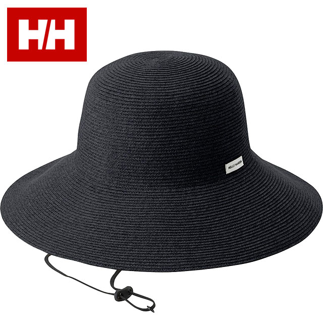 乐天商城 - 【最大100%ポイントバック】ヘリーハンセン HELLY HANSEN レディース サマーロールハット [HC92610-K SS26] Summer Roll Hat 帽子 日よけ UVプロテクト 黒 ブラック 正規取扱店