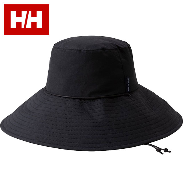 樂天商城 - 【最大100%ポイントバック】ヘリーハンセン HELLY HANSEN レディース ビーチフレアハット [HC92623-K SS26] Beach Flare Hat 帽子 日よけ UVプロテクト 黒 ブラック 正規取扱店