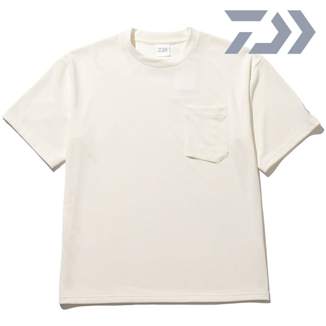 乐天商城 - 【4/30限定 最大P27倍】ダイワ DAIWA メンズ シェード ポケット Tシャツ [DE-8526EX SS26] SHADE POCKET T-SHIRT トップス 半袖 UVケア 遮熱 無地 ホワイト OFF-WHITE 【メール便可】 正規取扱店