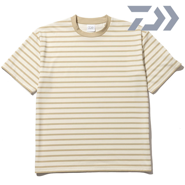 樂天商城 - 【最大100%ポイントバック】ダイワ DAIWA メンズ シェード ストライプ Tシャツ [DE-8626EX SS26] SHADE STRIPE T-SHIRT トップス 半袖 UVケア 遮熱 ボーダーティー ホワイト OFF-WHITE/CREAM-BEIGE 【メール便可】 正規取扱店
