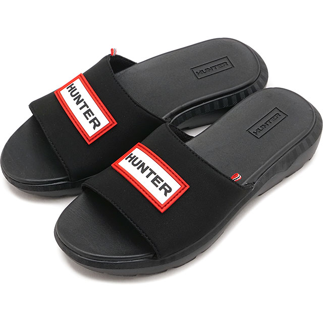 乐天商城 - 【最大100%ポイントバック】ハンター HUNTER イージー ネオプレーン スライドサンダル [UFF7137NEO SS26] UNISEX EASY NEOPRENE SLIDE メンズ・レディース SANDAL 軽量 アフタースポーツ ブラック BLACK 正規取扱店