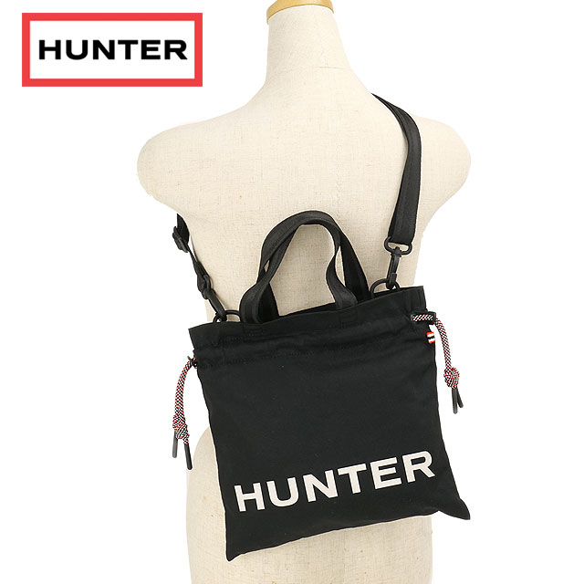樂天商城 - ハンター HUNTER イージー キャンバス ドローストリング ミニトートバッグ [UBT7128CAA SS26] EASY CANVAS DRAWSTRING MINI TOTE メンズ・レディース ユニセックス トートバッグ 撥水キャンバス おしゃれ ブラック BLACK 正規取扱店