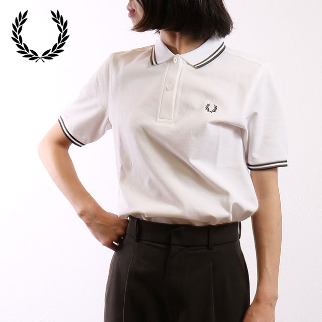 フレッドペリー FRED PERRY ポロシャツ ツイン ティップド フレッドペリーシャツ [G3600-200] TWIN TIPPED FRED PERRY SHIRT レディース トップス 半袖 コットンピケ WHITE 正規取扱店【e】