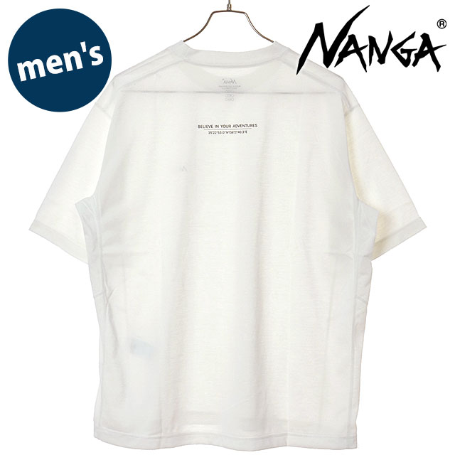 Rakuten - 【最大100%ポイントバック】ナンガ NANGA メンズ ドライミックス ピボットスリーブTシャツ [N2610-1M145A SS26] DRY MIX PIVOT SLEEVE TEE トップス 半袖 アウトドア 白 WHT 【メール便可】 正規取扱店