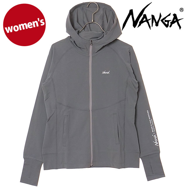 Rakuten - 【最大100%ポイントバック】ナンガ NANGA レディース エアーフレックス ラッシュガード ジップパーカー ウィメンズ [N2501-1P520B SS26] AirFlex RASH GUARD ZIP PK W トップス 長袖 羽織 アウトドア グレー GRY 【メール便可】 正規取扱店【cp】