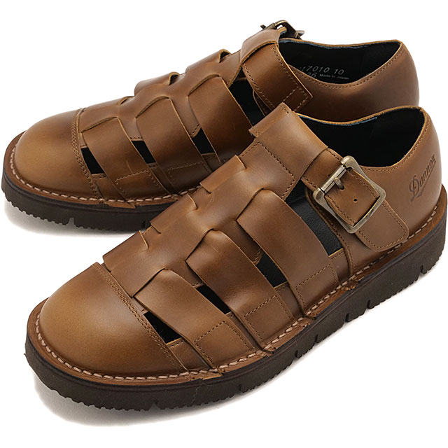 Rakuten - 【最大100%ポイントバック】ダナー Danner レザーサンダル メンズ ピトック グルカ フレックス [D217010 SS26] PITTOCK GURUKHA FLEX 日本製 ビブラムソール ブラウン NATURAL 正規取扱店