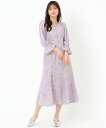 【50%OFF】【定価14,300円→7,150円】【2025春夏アイテム】ラインフラワーワンピース/MM517414/ミッシュマッシュ/きれいめ/ワンピース/...