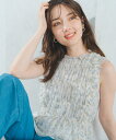 【30%OFF】【定価6,930円→4,851円】【2025春夏アイテム】小花柄シャーリングノースリブラウス/MM528121 MISCH MASCH ミッシュマッシュ 公式(4)