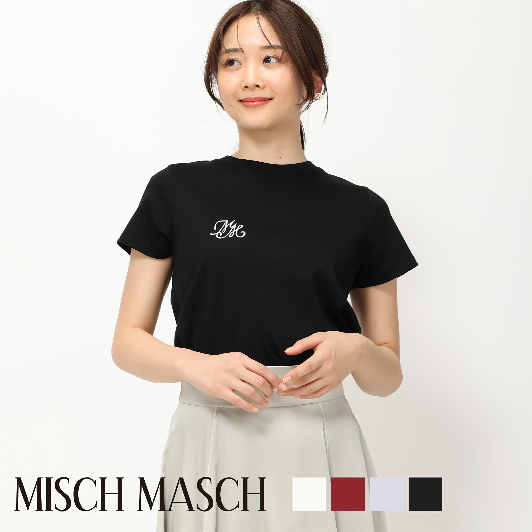 【SALEアウトレット】ロゴ刺繍Tシャツ/MM428206 MISCH MASCH ミッシュマッシュ