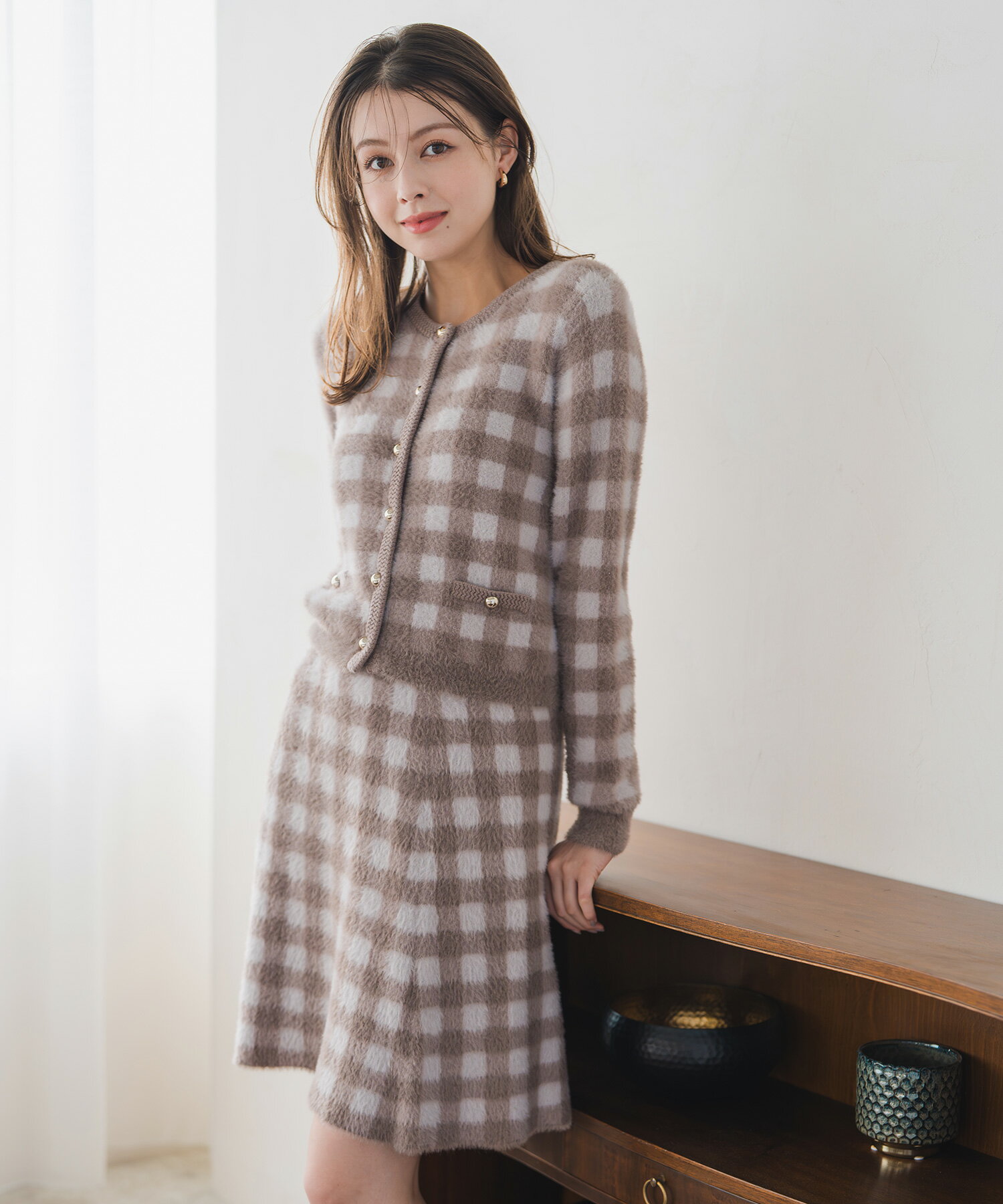 【ポイント5倍】【30%OFF】【2025秋冬アイテム】シャギーニットカーディガン/MM548401 ミッシュマッシュ ニット 長袖 羽織り 秋冬 暖かい 防寒のサムネイル