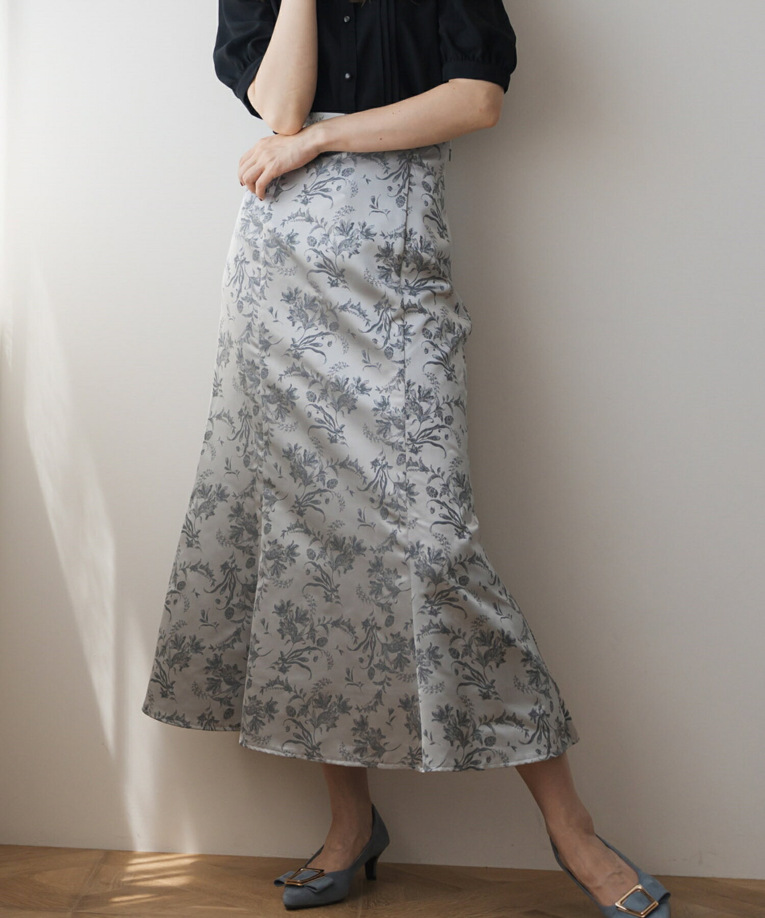 【25%OFF】【SALEアウトレット】ボタニカルジャガードマーメイドスカート/MM537207 ミッシュマッシュ