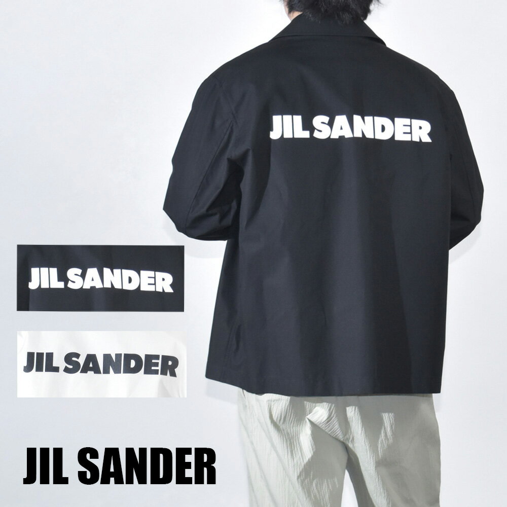 JIL SANDER ジルサンダー ジャケット ロゴ入りジャケット メンズ ブラック 黒 綿100％ ブランド J23BN0003J45071001