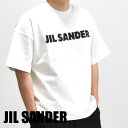 ジルサンダー ジルサンダー Tシャツ ロゴ オーバーサイズ ヘビーウェイト メンズ クルーネック 半袖 Tシャツ プリントロゴ ホワイト 白 綿100％ ブランド Jil Sander