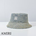 AMIRI アミリ 帽子 バケットハット バケハ バンダナ ジャカード Indigo ロゴ メンズ PS24MAH033
