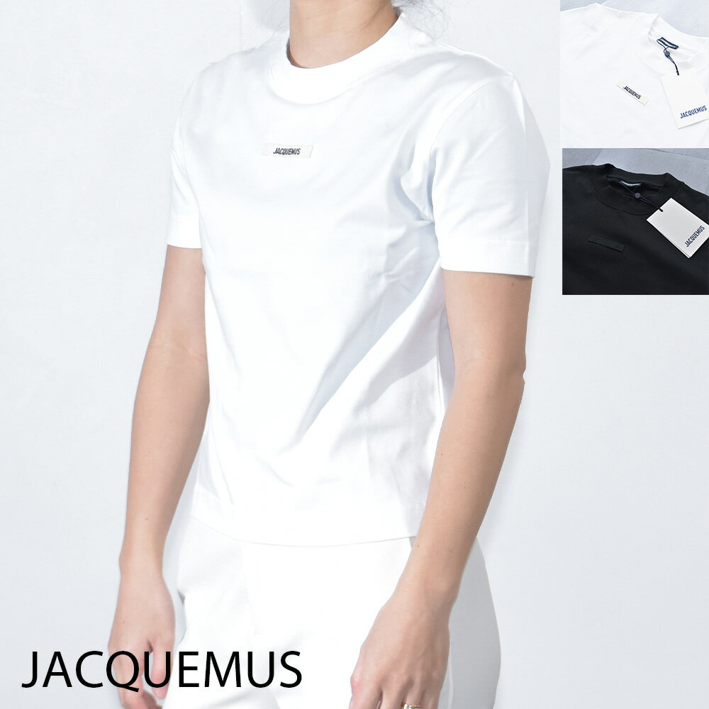 JACQUEMUS Tシャツ グログラン ロゴ レディース ホワイト ブラック ジャックムス 241JS13