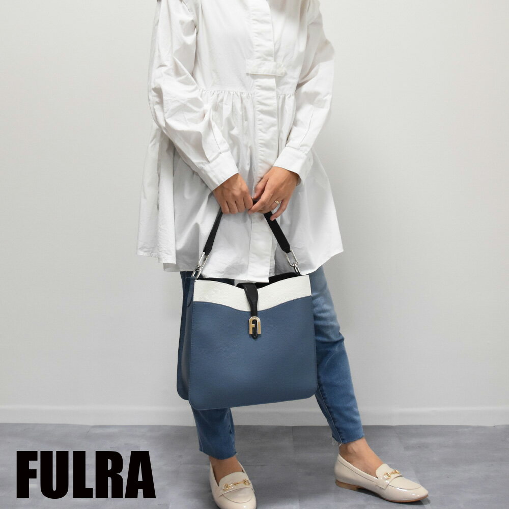 フルラ トートバッグ ソフィア M ホーボー ブランド レディース 本革 FURLA バイカラー バッグ 鞄 SOFIA GRAINY M HOBO WB00268 HSC000のサムネイル
