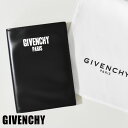 【訳アリ】GIVENCHY ジバンシー パスポートケース ロゴ マルチケース SLG 黒 ブラック 本革