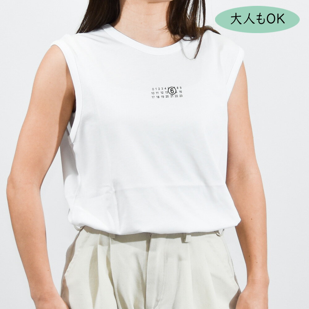 Rakuten - MM6 Maison Margiela Kids ロゴ M60575 MM04I ノースリーブ エムエムシックス メゾンマルジェラ キッズ