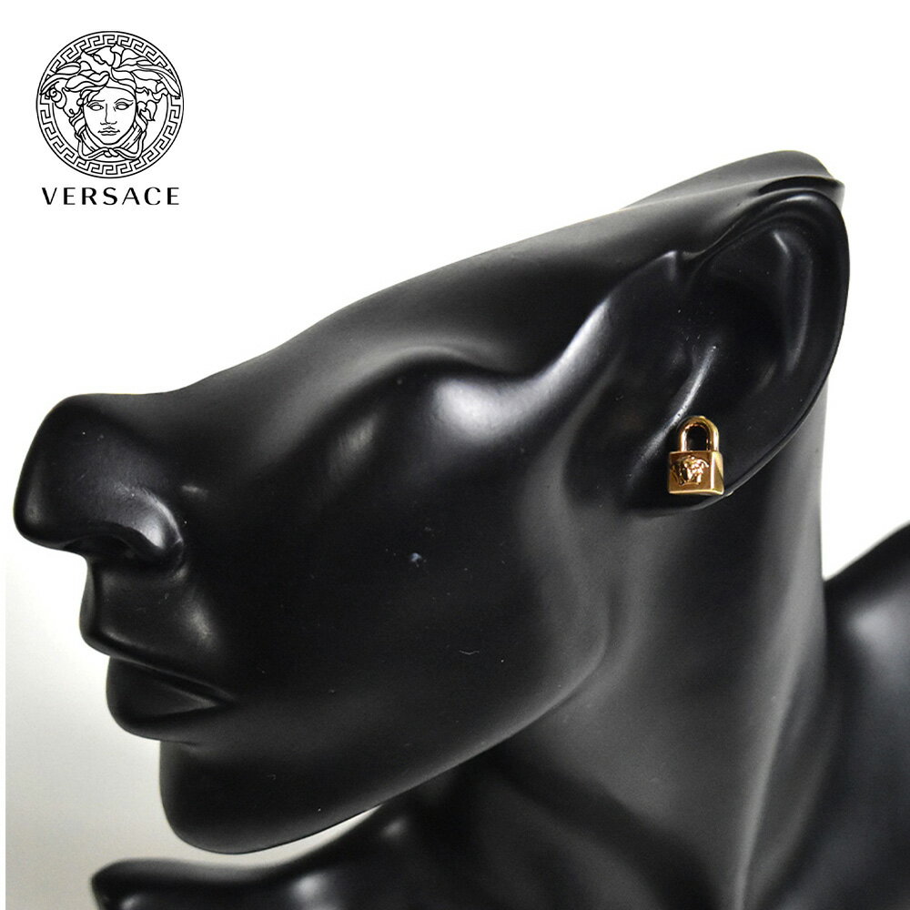 ヴェルサーチ ピアス メンズ ユニセックス ゴールド メデューサ 南京錠 両耳 ブランド 金属アレルギー VERSACE 1002602