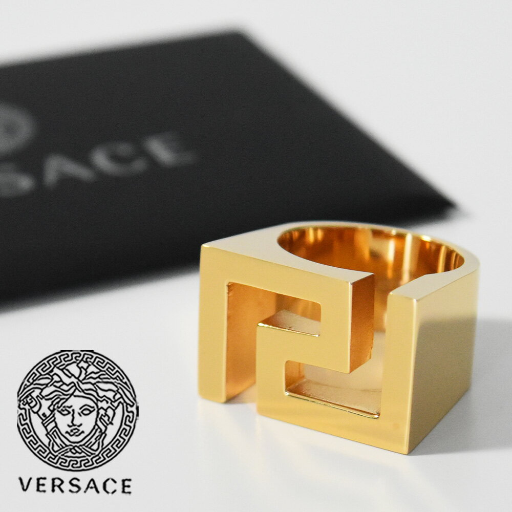 ヴェルサーチ 指輪 リング グレカ ゴールド メンズ 大きめ VERSACE ブランド ハイブランド ベルサーチ アクセサリー 1008762