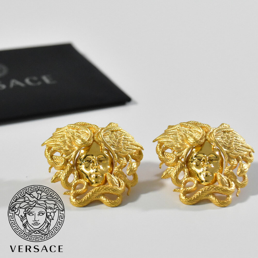 ヴェルサーチ ピアス メデューサ ゴールド 大きめ メンズ レディース 両耳 ブランド VERSACE アクセサリー メデューサピアス ユニセックス 結婚式 パーティ DG2H315S