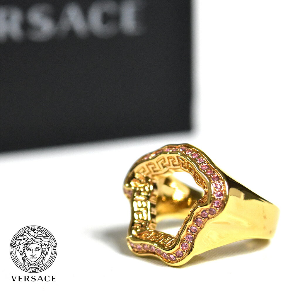 指輪 ヴェルサーチ リング 指輪 レディース ゴールド ピンク メデューサ ブランド 金属アレルギー 可愛い VERSACE 1003111