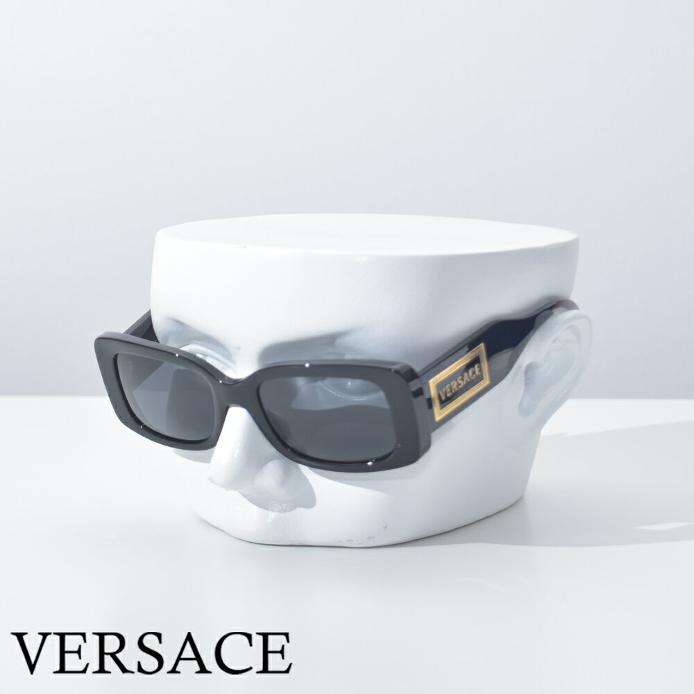 ヴェルサーチ サングラス ロゴ ブラック ゴールド レディース ユニセックス VE4377 GB187 VERSACE