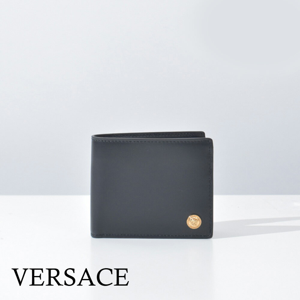 ヴェルサーチェ 財布（レディース） ヴェルサーチ 財布 2つ折り財布 メンズ VERSACE 本革 革 ブランド かっこいい 札入れ 小銭入れなし 1006116