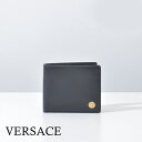 ヴェルサーチェ ヴェルサーチ 財布 2つ折り財布 メンズ VERSACE 本革 革 ブランド かっこいい 札入れ 小銭入れなし 1006116